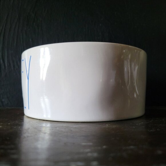 Large Rae Dunn "Oy Vey" Dog Bowl, Funny Dog Bowl - Picture 4 of 7